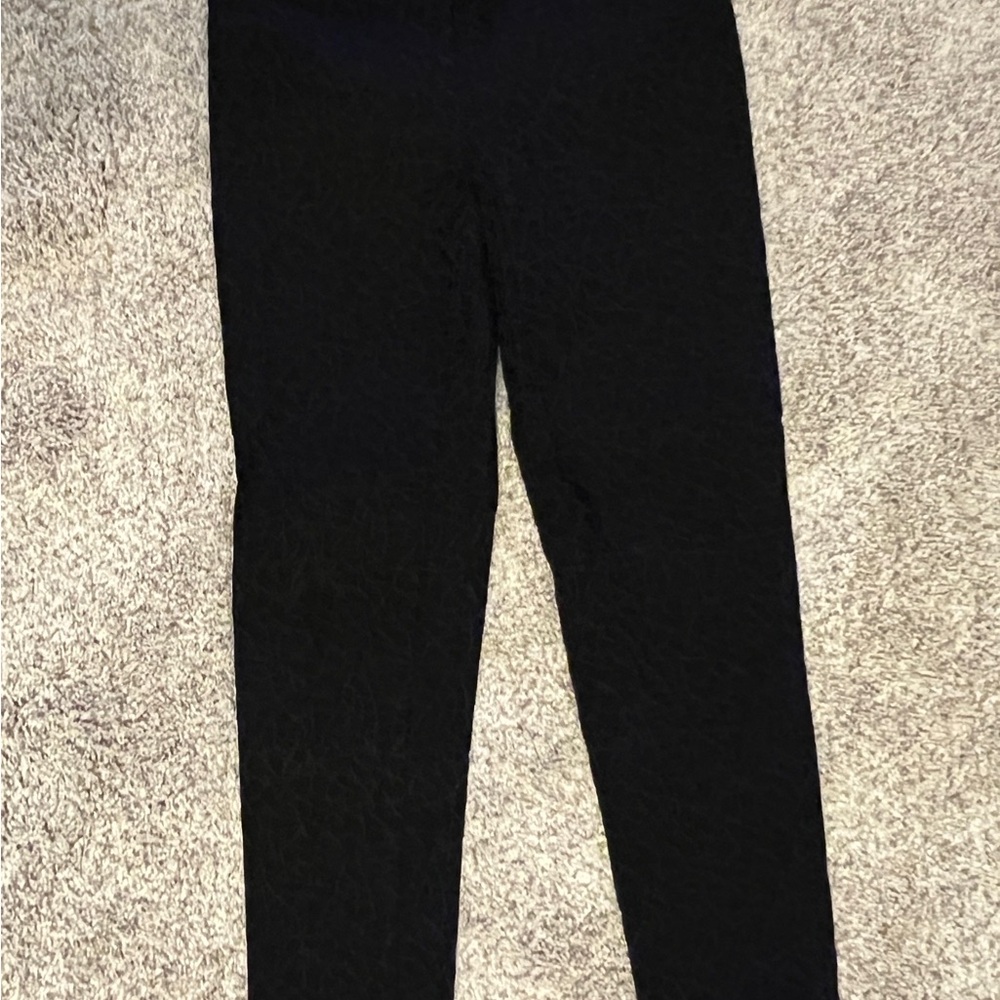 Black Textured Pants